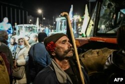 Protest grčkih poljoprivrednika u Atini. (Foto: AFP/Aris Messinis)