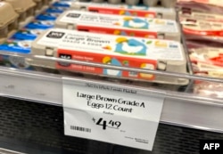 FILE - Cartons of eggs are for sale at a Whole Foods Supermarket in McLean, Virginia, on November 22, 2023. (Photo by SAUL LOEB / AFP)