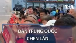 Dân TQ chen lấn mua đồ siêu thị Mỹ 