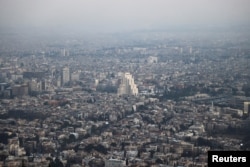 Damascus is seen from Mount Qasioun on Jan. 7, 2025, one month after the ousting of Syrian President Bashar al-Assad.