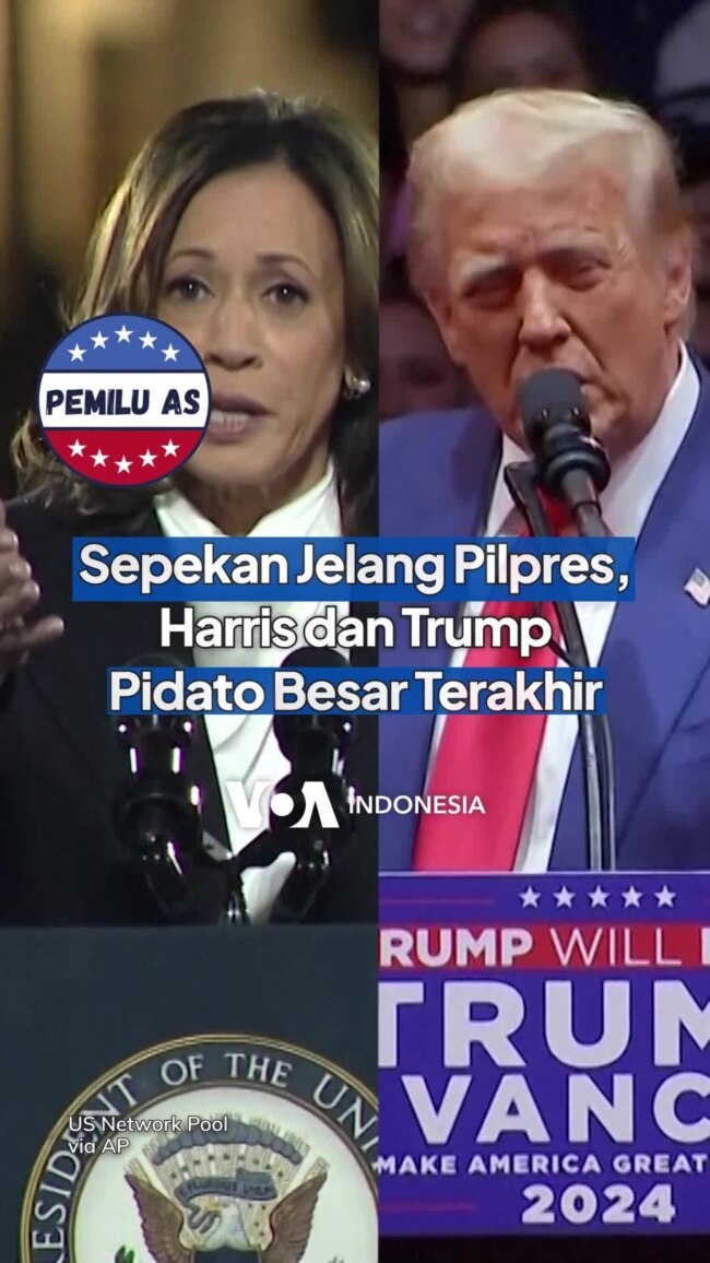 Sepekan Jelang Pilpres Amerika, Harris dan Trump Pidato Akbar Terakhir