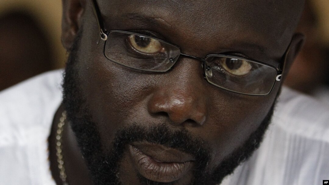 George Weah in Monrovia, Liberia, Nov. 5, 2011.