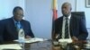 FILE: Finance Minister Patrick Chinamasa and Agriculture Minister Joseph Made (right). (Photo/Irwin Chifera)