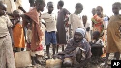 Watering hole for South Sudan refugees in Jamam, Upper Nile State