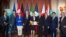 G-7 စက်မှုထိပ်သီး ၇ နိုင်ငံရဲ့ အီတလီနိုင်ငံ Sicily ကျွန်းမှာ သောကြာနေ့ ကျင်းပခဲ့တဲ့ ညီလာခံ တက်ရောက် လာတဲ့ခေါင်းဆောင်များ။ 