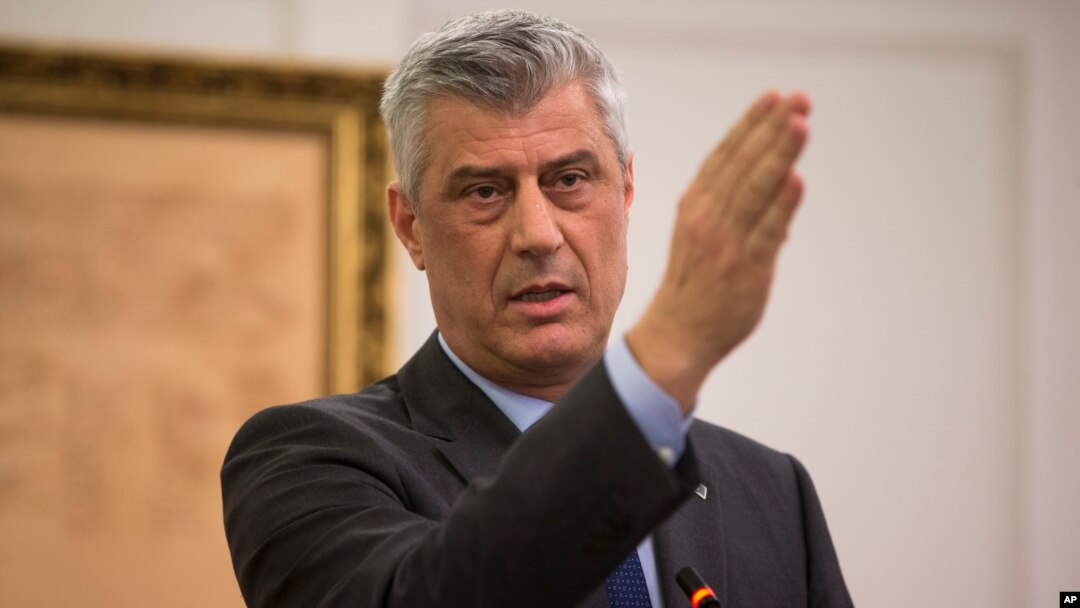 Predsednik Kosova Hašim Tači na konferenciji za novinare u Prištini (arhiva)
