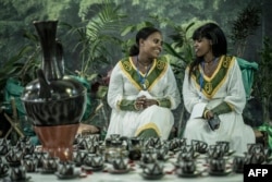 FILE—Women prepare a traditional coffee at a mass wedding in Addis Ababa, Ethiopia on January 14, 2024.