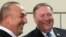 From left, Turkish Foreign Minister Mevlut Cavusoglu, left, and U.S. Secretary of State Mike Pompeo are pictured prior to a meeting of NATO foreign ministers at NATO headquarters in Brussels, April 27, 2018.
