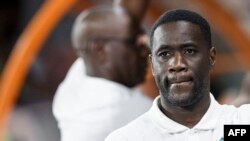 Ivory Coast's interim coach Emerse Fae is pictured during the Round of 16 clash against Senegal at the 2023 Africa Cup of Nations at the Stade Charles Konan Banny in Yamoussoukro on January 29, 2024.