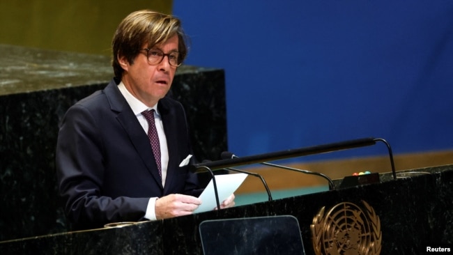 Nicolas de Riviere, ambasador i Francës në OKB. 24 shkurt, 2025