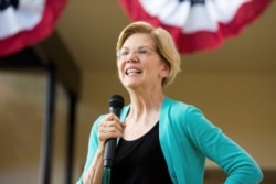 FILE - Democratic 2020 presidential candidate Elizabeth Warren makes one of a series of local visits in Fairfield, Iowa, May 26, 2019.
