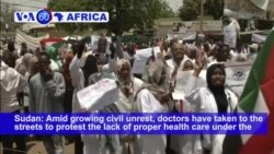 VOA60 Africa - Sudan Protesters Skeptical of Reports Bashir Transferred to Prison