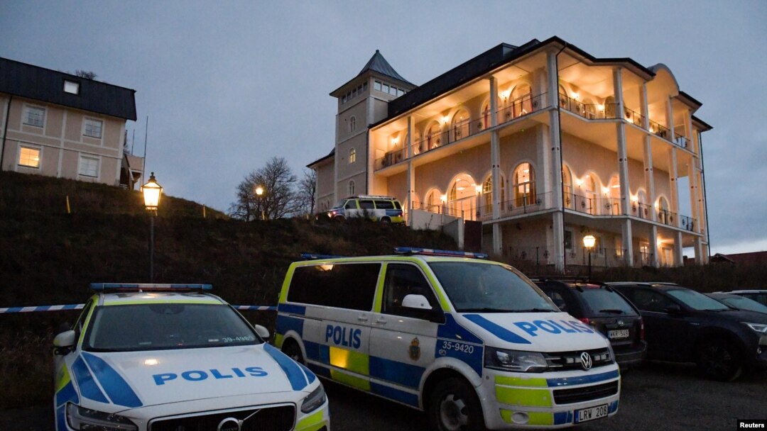 Bagian luar Kastil Johannesberg, lokasi pembicaraan damai Yaman, di Rimbo, sebelah utara Stockholm, Ibu Kota Swedia, 4 Desember 2018.
