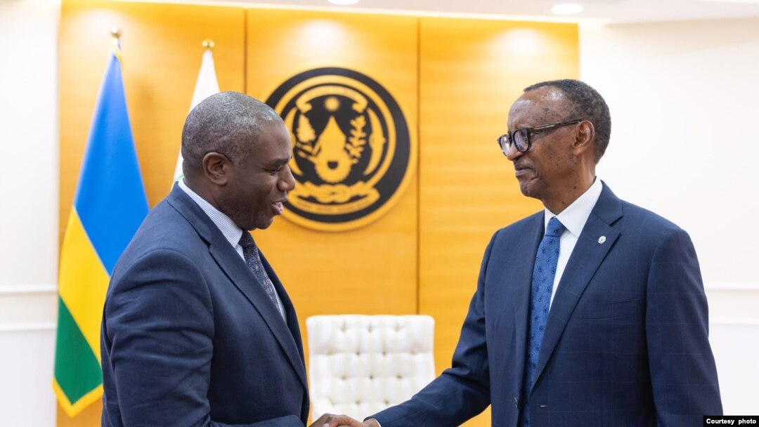 Perezida Paul Kagame na Ministiri w'Ububanyi n'Amahanga w'Ubwongereza, David Lammy