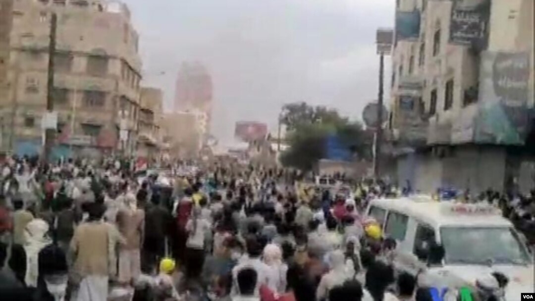 Suasana di Sana'a, Yaman, terus memburuk dengan ledakan dan pemberontakan (19/9).