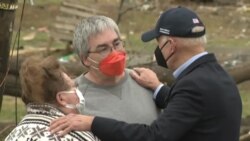 Joe Biden en visite au Kentucky après le passage de tornades