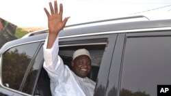 Le président Adama Barrow à Banjul, Gambie, 6 avril 2017. 