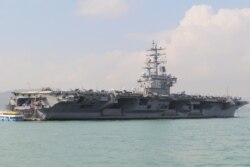 미 해군의 로널드레이건 항공모함. (자료사진)