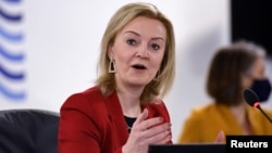 ဗြိတိန် နိုင်ငံခြားရေးဝန်ကြီး Liz Truss. (ဒီဇင်ဘာ ၁၂၊ ၂၀၂၁)