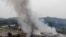 Smoke billows from a fire following an explosion at a fireworks factory outside the town of Hendek, Sakarya province, northwestern Turkey, July 3, 2020.