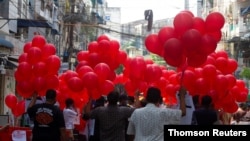 Protest against military coup, in Yangon