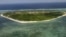An aerial view of Pag-asa Island, part of the disputed Spratly group of islands, in the South China Sea.