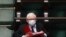 Poland's main ruling party leader Jaroslaw Kaczynski, wears a mask for protection against coronavirus in parliament during work on new legislation in Warsaw, Poland, Tuesday, May 12, 2020.
