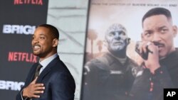 Will Smith dalam pemutaran perdana film "Bright" di Regency Village Theatre, Los Angeles, pada hari Rabu, 13 Desember 2017.