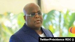 Présiodent félix Tshisekedi liboso lya bapanzi sango na Goma, Nord-Kivu, 13 juin 2021. (Twitter/Présidence RDC_