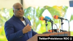 Présiodent félix Tshisekedi liboso lya bapanzi sango na Goma, Nord-Kivu, 13 juin 2021. (Twitter/Présidence RDC_