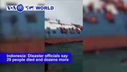 VOA60 World- 29 people died and dozens more missing after a ferry capsizes in Indonesia
