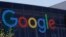 FILE - A Google logo is seen at the company's headquarters in Mountain View, California, July 19, 2016.