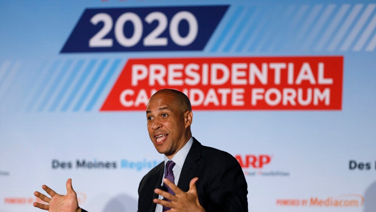 Booker Takes On Biden In Bid To Break Through Crowded Field