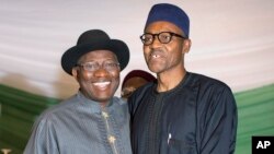 Goodluck Jonathan da Muhammadu Buhari, Maris 26, 2015.