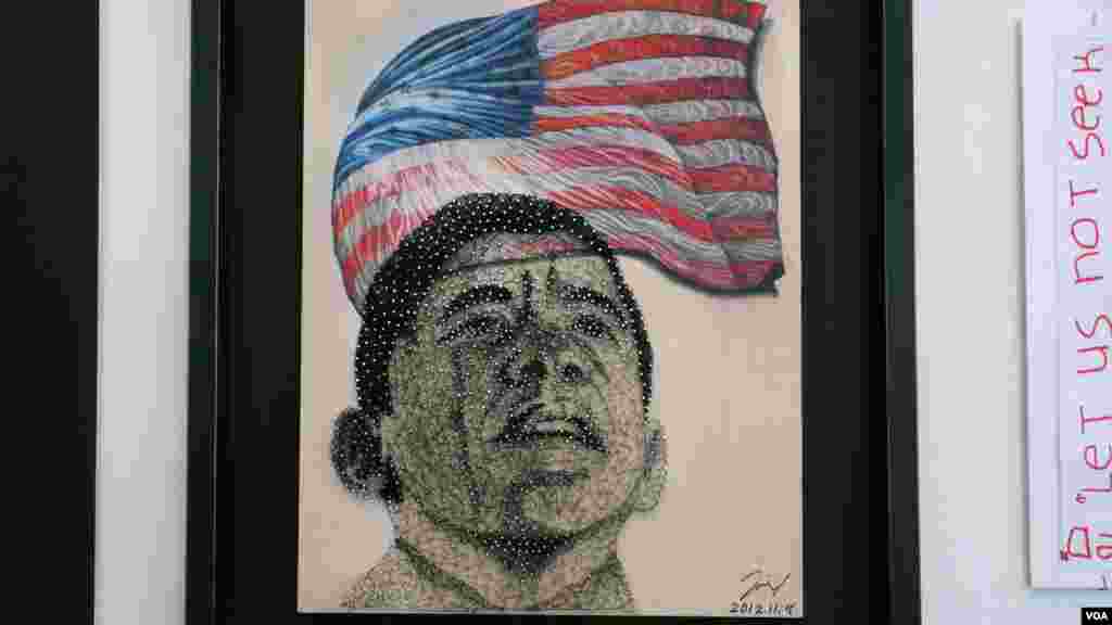 高中生珍妮陈用针线创作美梦成真图（美国之音国符拍摄)