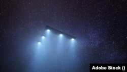 삼각형 모양의 미확인비행물체(UFO) AI 이미지