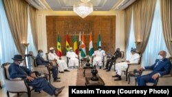 Visite des cinq presidents africains a Bamako