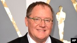 FILE - Pixar co-founder and Walt Disney Animation chief John Lasseter arrives at the Oscars in Los Angeles, CA., Feb. 28, 2016. 