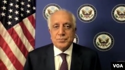 លោក​ Zalmay Khalilzad ​តំណាង​ពិសេស​​របស់​សហរដ្ឋ​អាមេរិក​សម្រាប់​ការ​បង្រួប​បង្រួម​​​​​​ក្នុង​ប្រទេស​អាហ្វហ្គានីស្ថាន​​ក្នុង​បទសម្ភាសន៍​ជាមួយ​វីអូអេ​តាម​ប្រព័ន្ធ Zoom កាល​ពី​ថ្ងៃ​ទី​២ ខែ​សីហា ឆ្នាំ​២០២១។