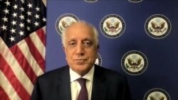 Utusan Khusus AS untuk Rekonsiliasi Afghanistan, Zalmay Khalilzad, berbicara kepada VOA melalui Zoom, 2 Agustus 2021. (Foto: dok).