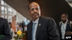 Minister of Foreign Affairs of Djibouti and candidate for Africa Union Commission Mahmoud Ali Youssouf poses for a picture during the 38th African Union (AU) Summit, where leaders will elect a new head of the AU Commission, at the AU Headquarters in Addis