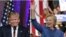 FILE - A new Quinnipiac University poll shows tight competition in Florida, Ohio and Pennsylvania for opposing presidential candidates Republican Donald Trump, left, and Democrat Hillary Clinton.
