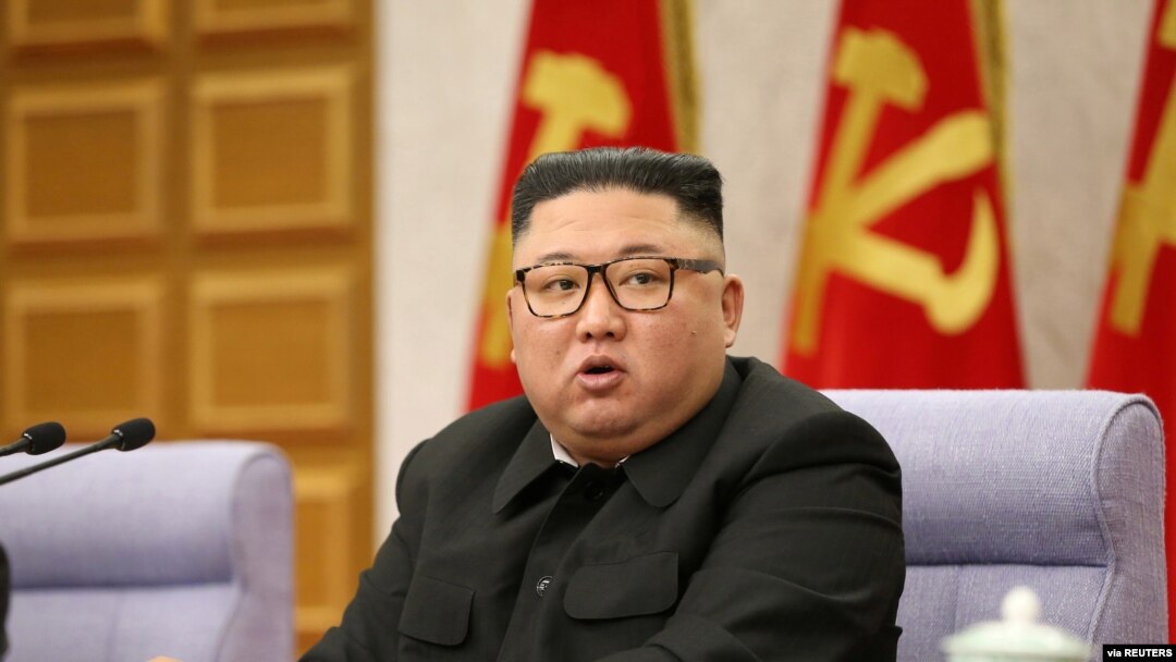 North Korean leader Kim Jong Un attends a plenary meeting of the Workers' Party in Pyongyang, North Korea, in this undated photo released on Feb. 12, 2021, by North Korea's Korean Central News Agency (KCNA). 