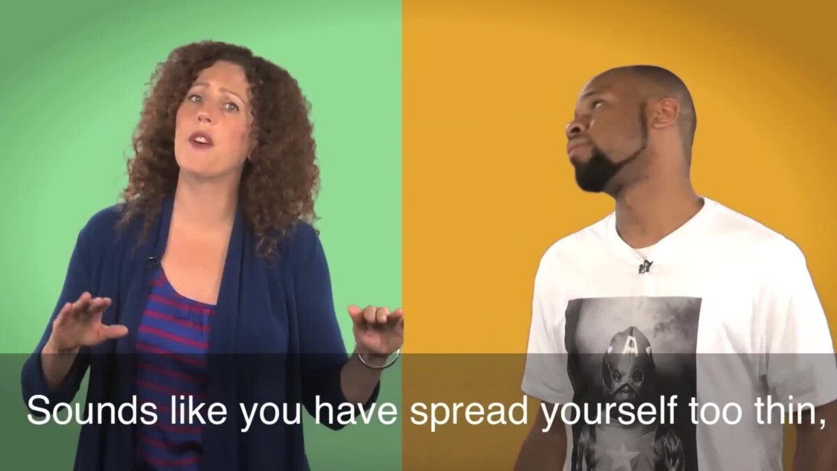 English in a Minute Spread Yourself Too Thin