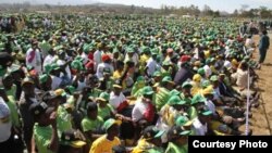 Part of the crowd which attended President Robert Mugabe's election rally in Mutare, Manicaland