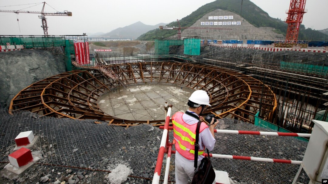 Lokasi pembangkit Listrik Tenaga Nuklir Sanmen yang sedang dibangun di provinsi Zhejiang, China timur (foto: dok).