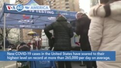 VOA60 America - New COVID-19 cases in U.S. soar to their highest level on record