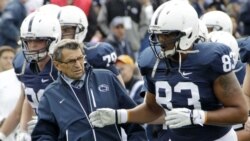 Former Penn State head football coach Joe Paterno at a game on October 15