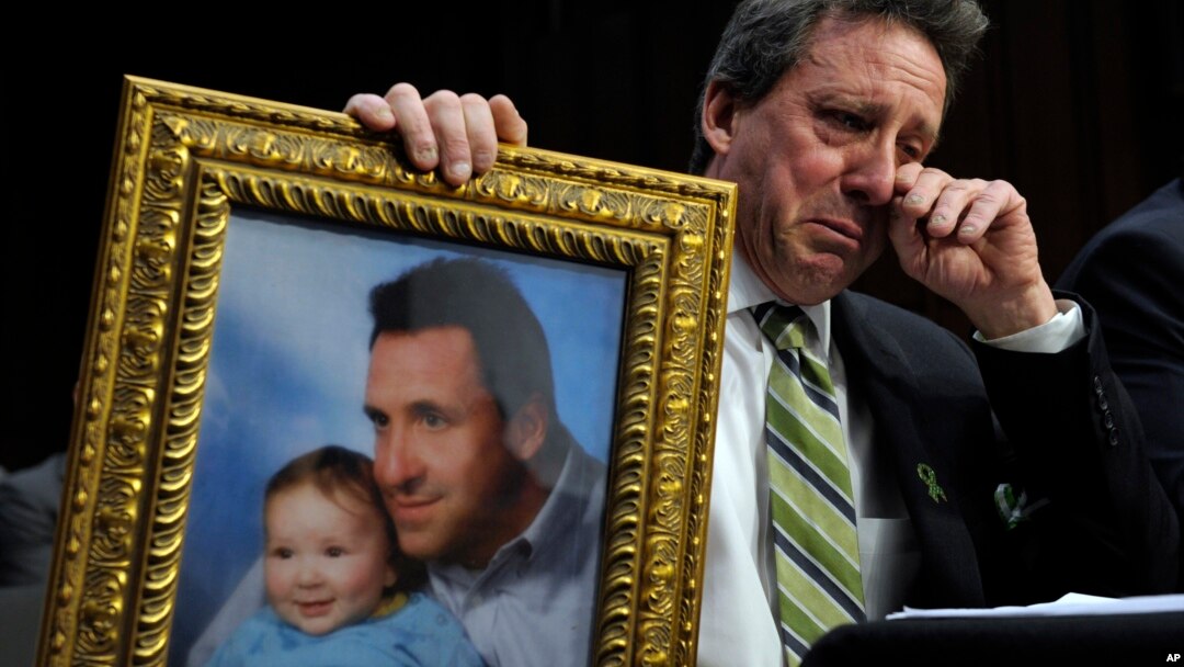 Neil Heslin, the father of a six-year-old boy who was slain in the Sandy Hook, on Capitol Hill, Washington, Feb. 27, 2013.