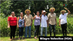 El agricultor Majín Gómez y su familia trabajan arduamente en su finca “La Prometida” para preservar el agua de la cuenca del Canal de Panamá. [Foto: Milagro Vallecillos|VOA]